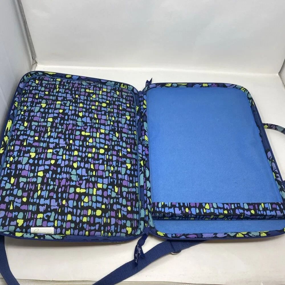 Vera Bradley Indigo Pop Messenger Laptop Adjustable 17